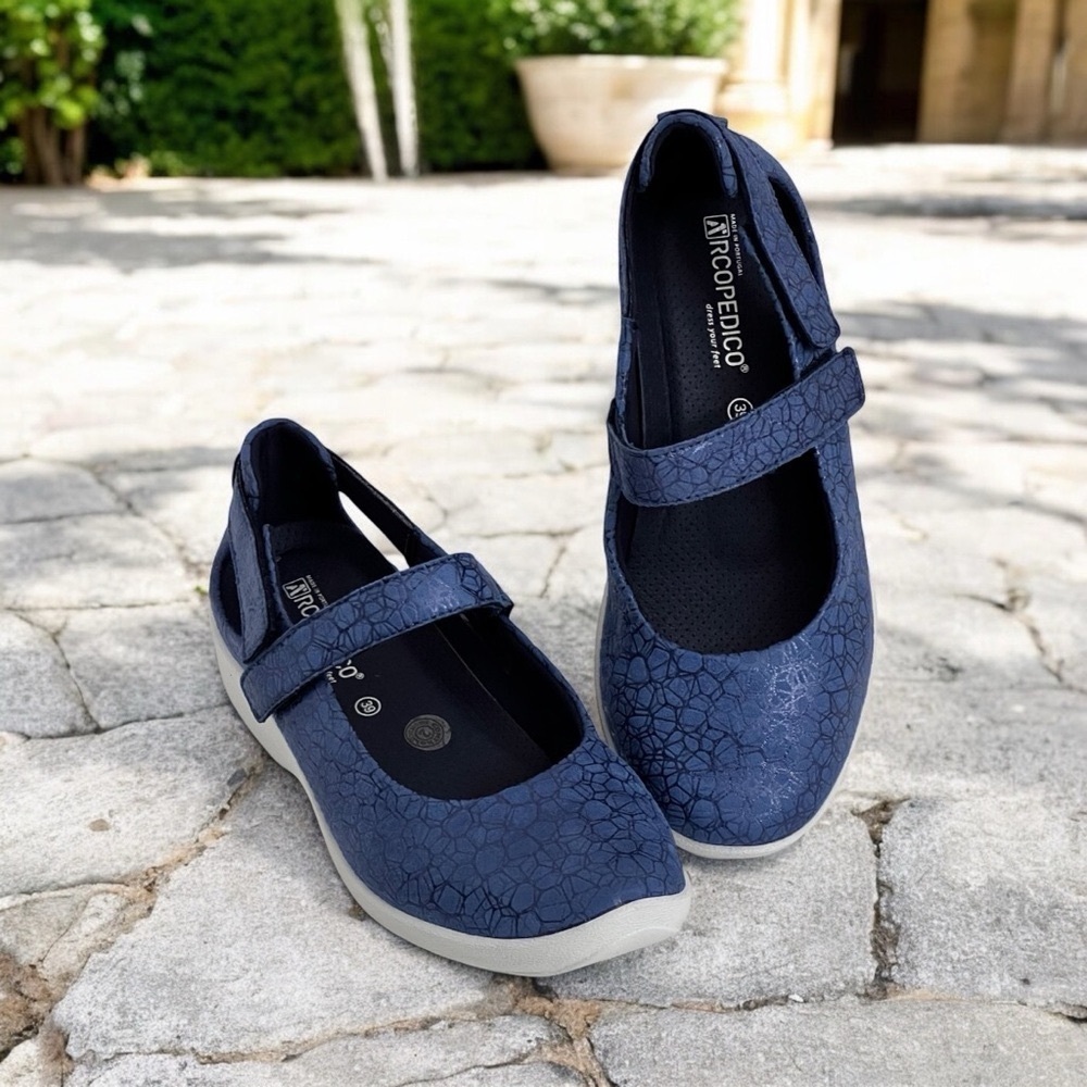 Arcopedico Mary Jane Shoes L51 Liho Blue Size 39 US 8-8.5 New